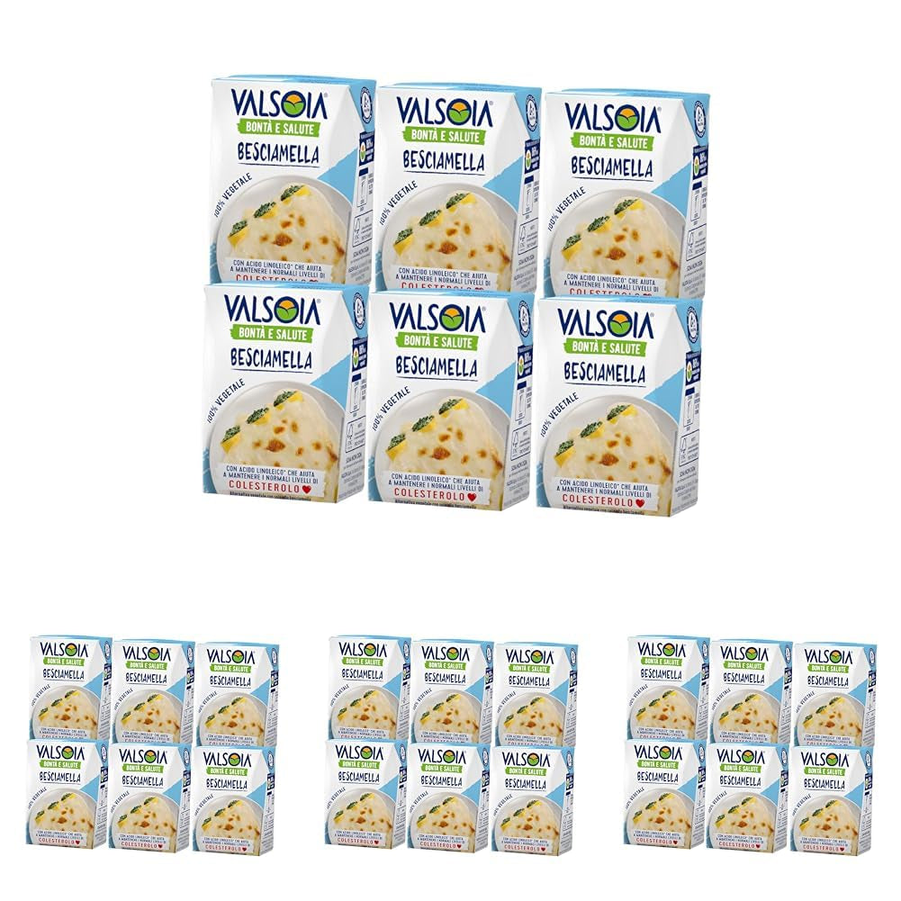 Odżywka beszamelowa, Beszamel bez laktozy, Uniwersalna w gotowaniu, Idealna dla wegan i wegetarian, 6 x 200 ml