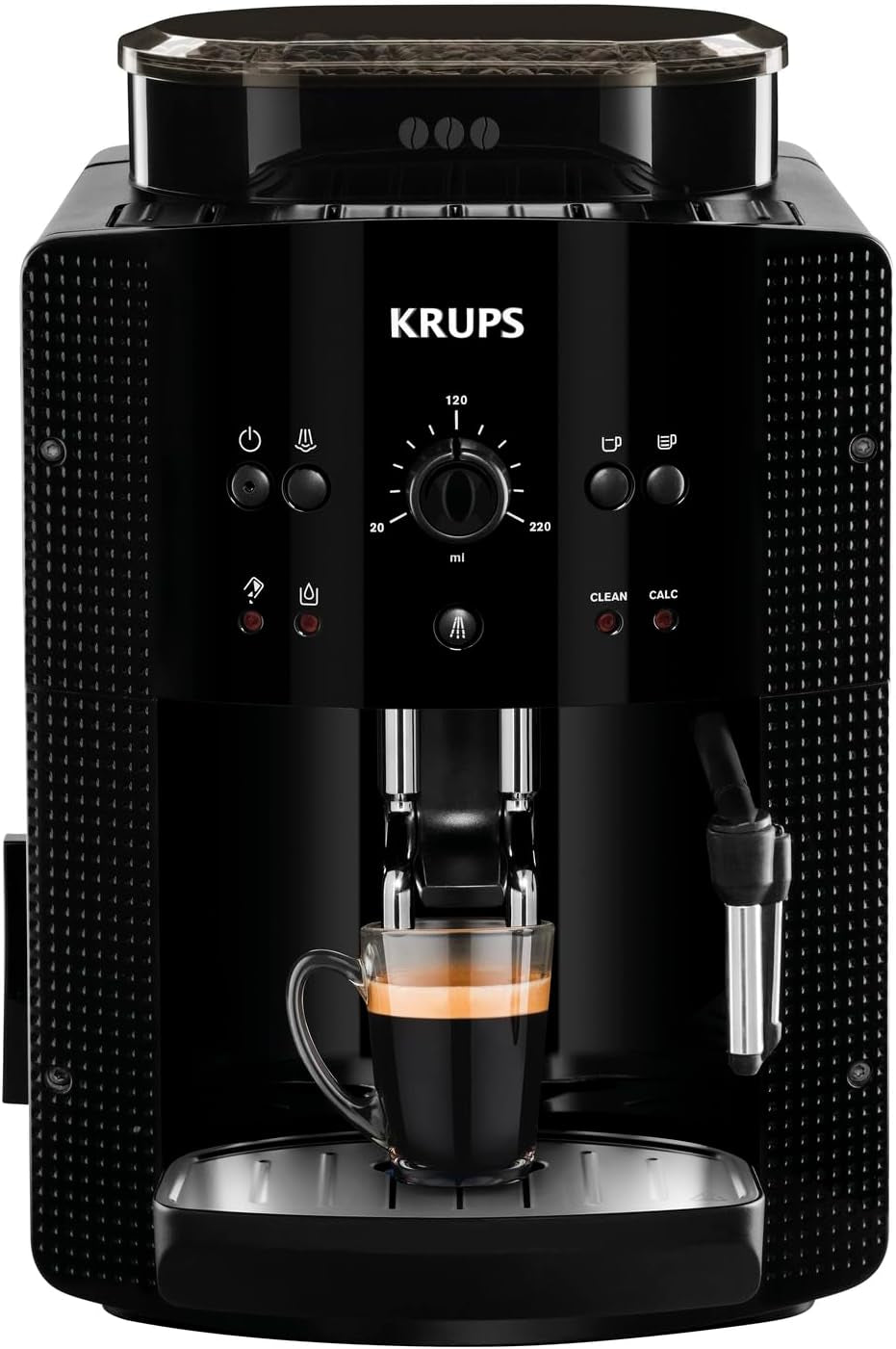 Ekspres do espresso Krups Roma EA81M8 1,7 l, 3 ustawienia temperatury, 3 tekstury kawy mielonej, czarny