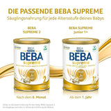 BEBA SUPREME 2 Mleko następne po 6 miesiącu, tylko laktoza, bez oleju palmowego, opakowanie 6 szt. (6 x 800 g) Naty Shop