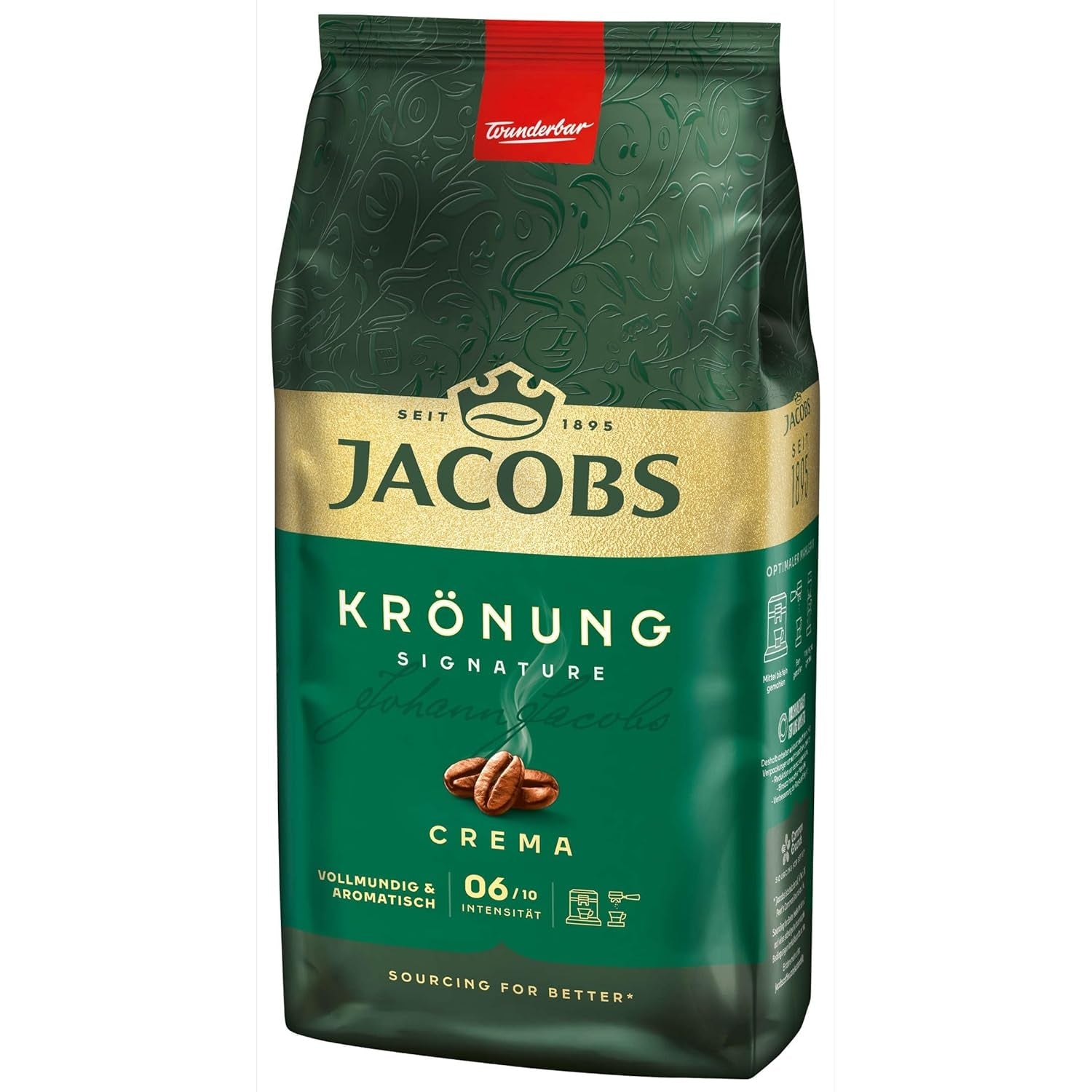 Jacobs Krönung Cream, kawa pełnoziarnista, opakowanie 4 szt. (4 x 1000 g)