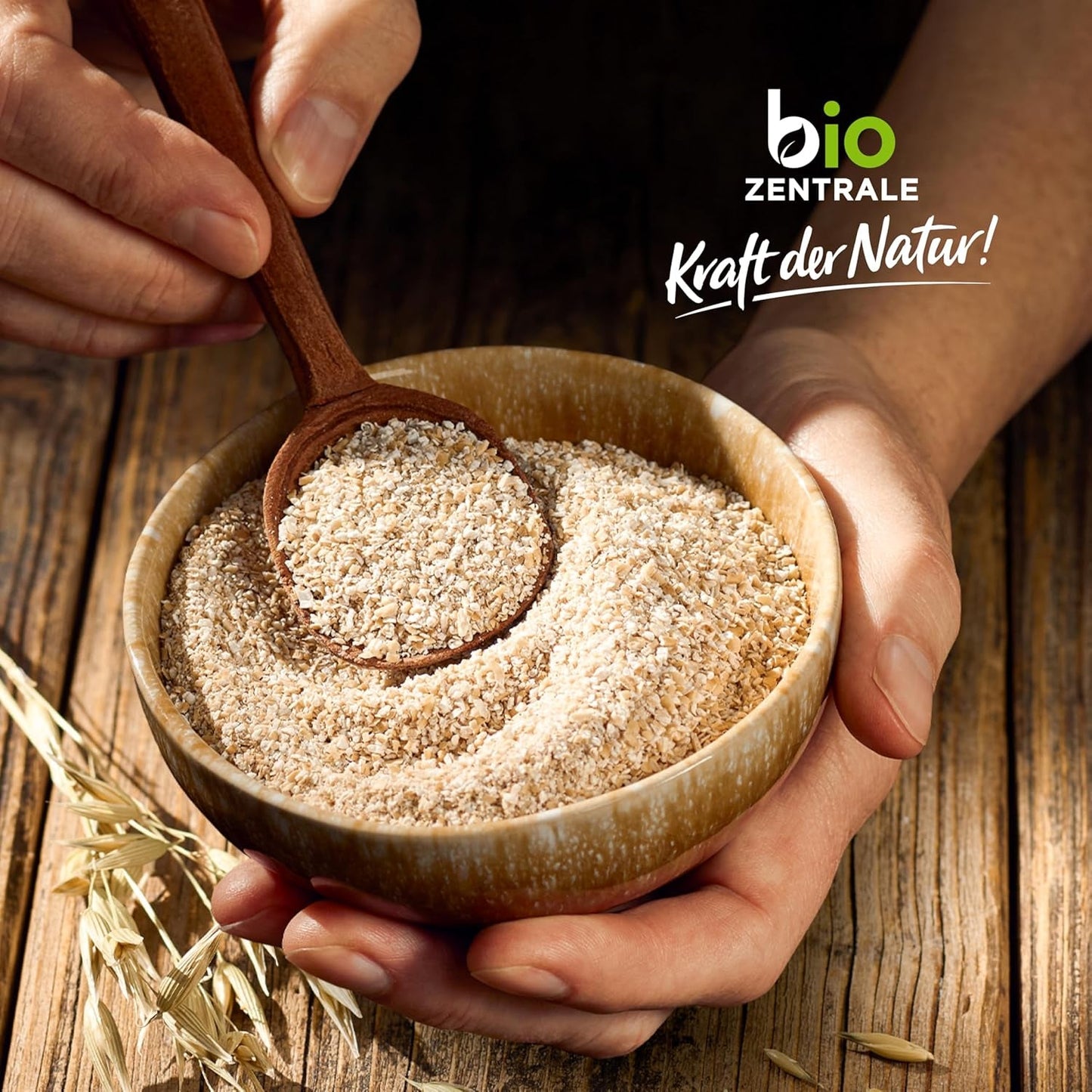 Biocentralne organiczne otręby owsiane 1 kg | Korzystny pakiet | Źródło białka o wysokiej zawartości błonnika | Naturalnie wegańskie | Z rolnictwa UE | Niska zawartość cukru