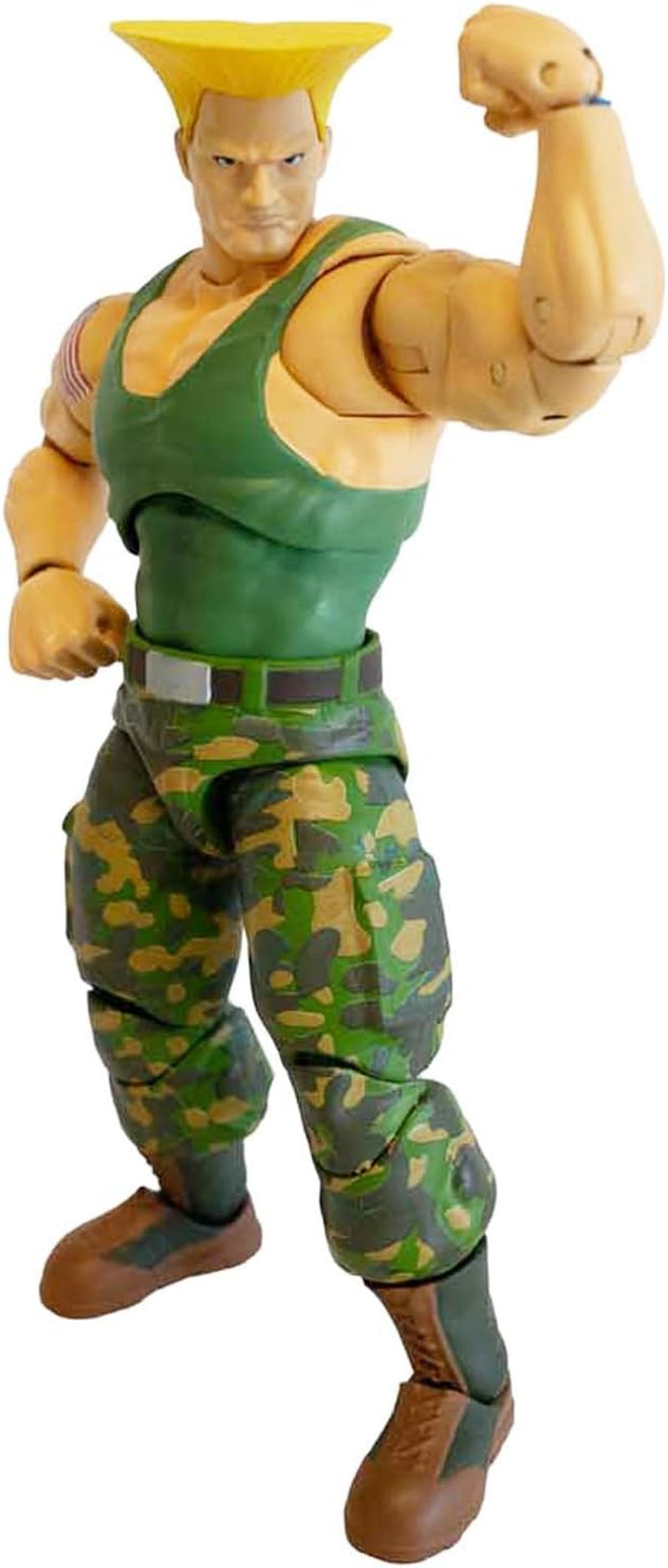 Jada Toys Figurka Street Fighter Guile (15 cm) - Street Fighter 2: The Final Challengers Kolekcjonerska ruchoma figurka z naprzemienną głową, rękami i akcesoriami, wiek 13+ Figurki Naty Shop Guile