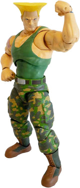 Jada Toys Figurka Street Fighter Guile (15 cm) - Street Fighter 2: The Final Challengers Kolekcjonerska ruchoma figurka z naprzemienną głową, rękami i akcesoriami, wiek 13+ Figurki Naty Shop Guile