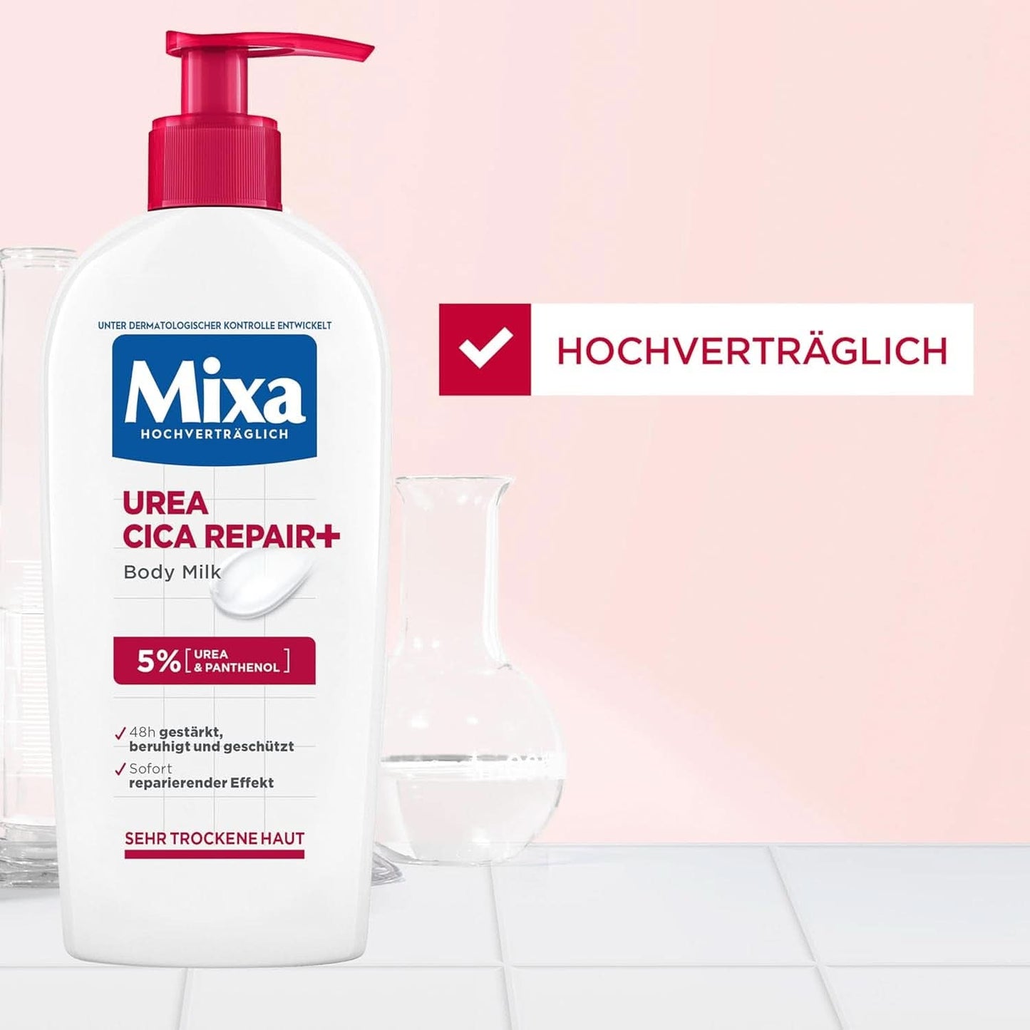 Mixa Urea Cica Balsam do ciała XXL, Z mocznikiem i regenerującym pantenolem, Kojące i ochronne mleczko do ciała, Do skóry suchej, 400 ml Prysznic i kąpiel Naty Shop
