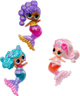 LOL niespodzianka! Mermaids Makeover Magic Tots - Prawdziwy błyszczyk do ust dla Ciebie i Twojej lalki do samodzielnego wykonania, miksowania i tworzenia makijażu, Zabawna zabawa w wodzie, 6 lalek do zebrania - Wiek 4+