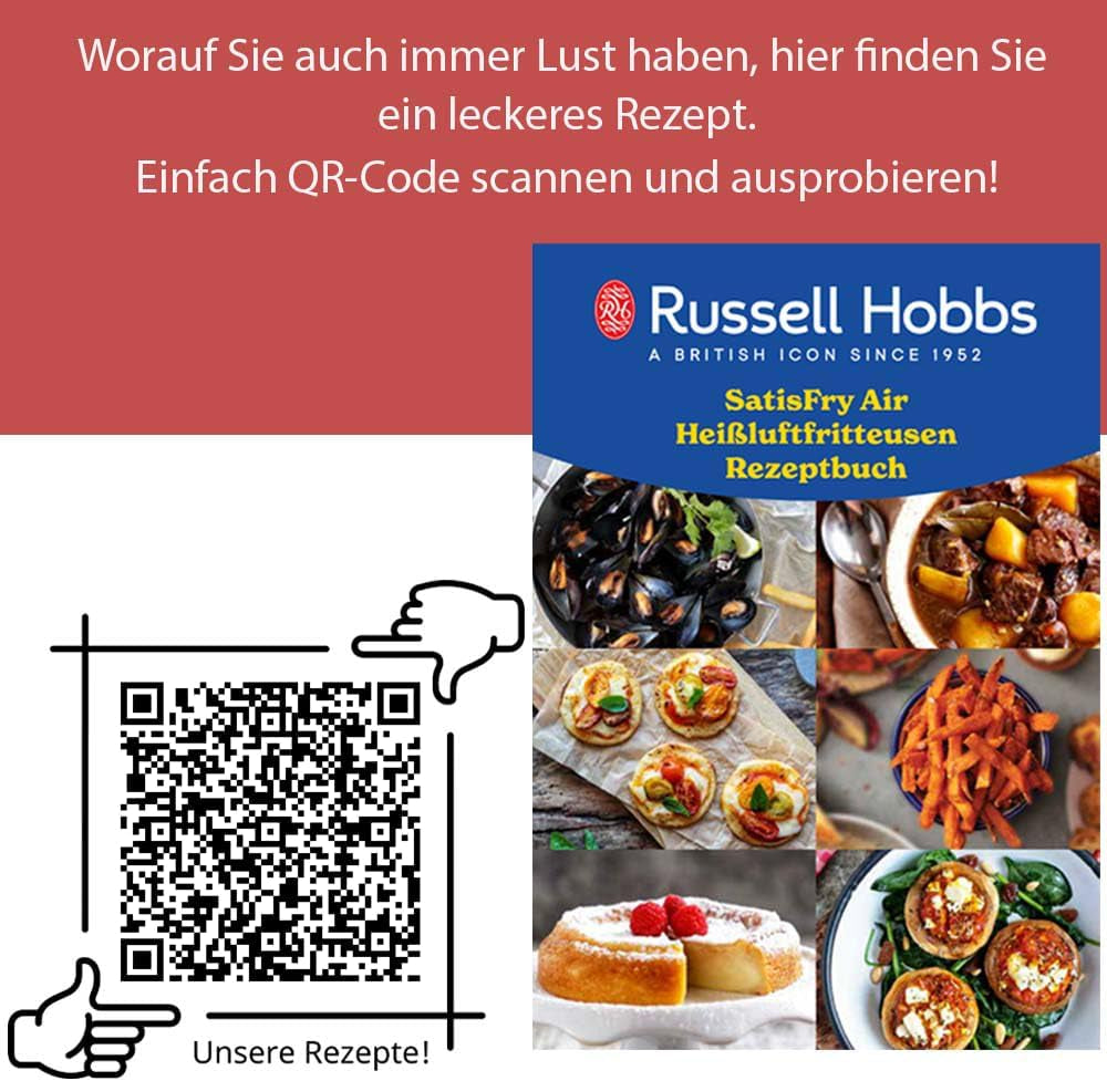 Russell Hobbs Air Fryer L 4L Rapid Airfryer, 7 funkcji gotowania, 10 programów Sprzęt AGD Naty Shop