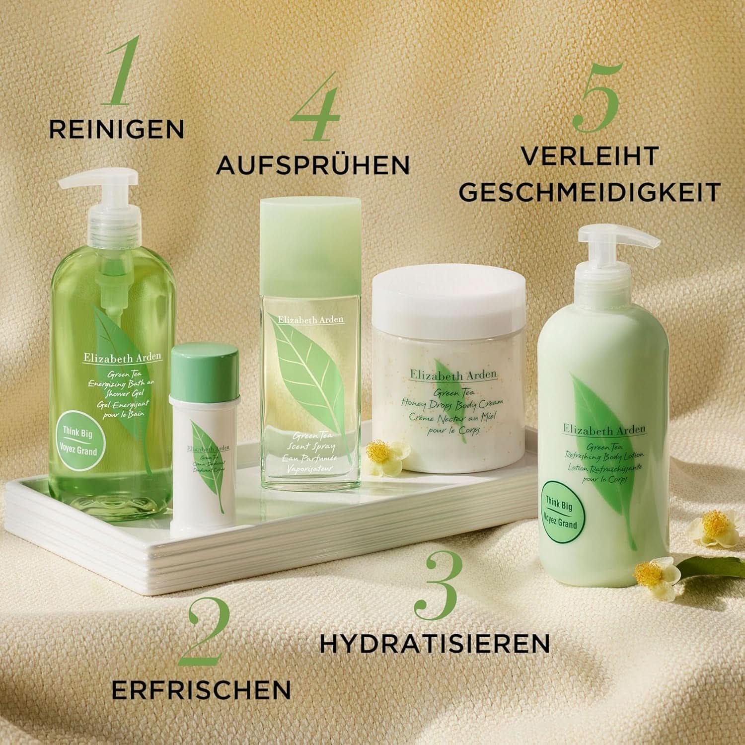 Elizabeth Arden - orzeźwiający balsam do ciała o zapachu ekstraktu z zielonej herbaty, 500 ml Prysznic i kąpiel Naty Shop