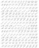 6 Blatt Nagelsticker Alte Alphabetzahlen Nagelaufkleber Selbstklebend Alte Briefe Nail Art Naklejka Dekoracja Nageldesign Zubehör