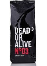 DEAD OR ALIVE Espresso No3 - Starke Espressobohnen 1kg - 100% Robusta - Kaffeebohnen für Kaffeevollautomat und Espressomaschine - Ganze Bohnen mit viel Koffein aus Italien - Kawa ziarnista