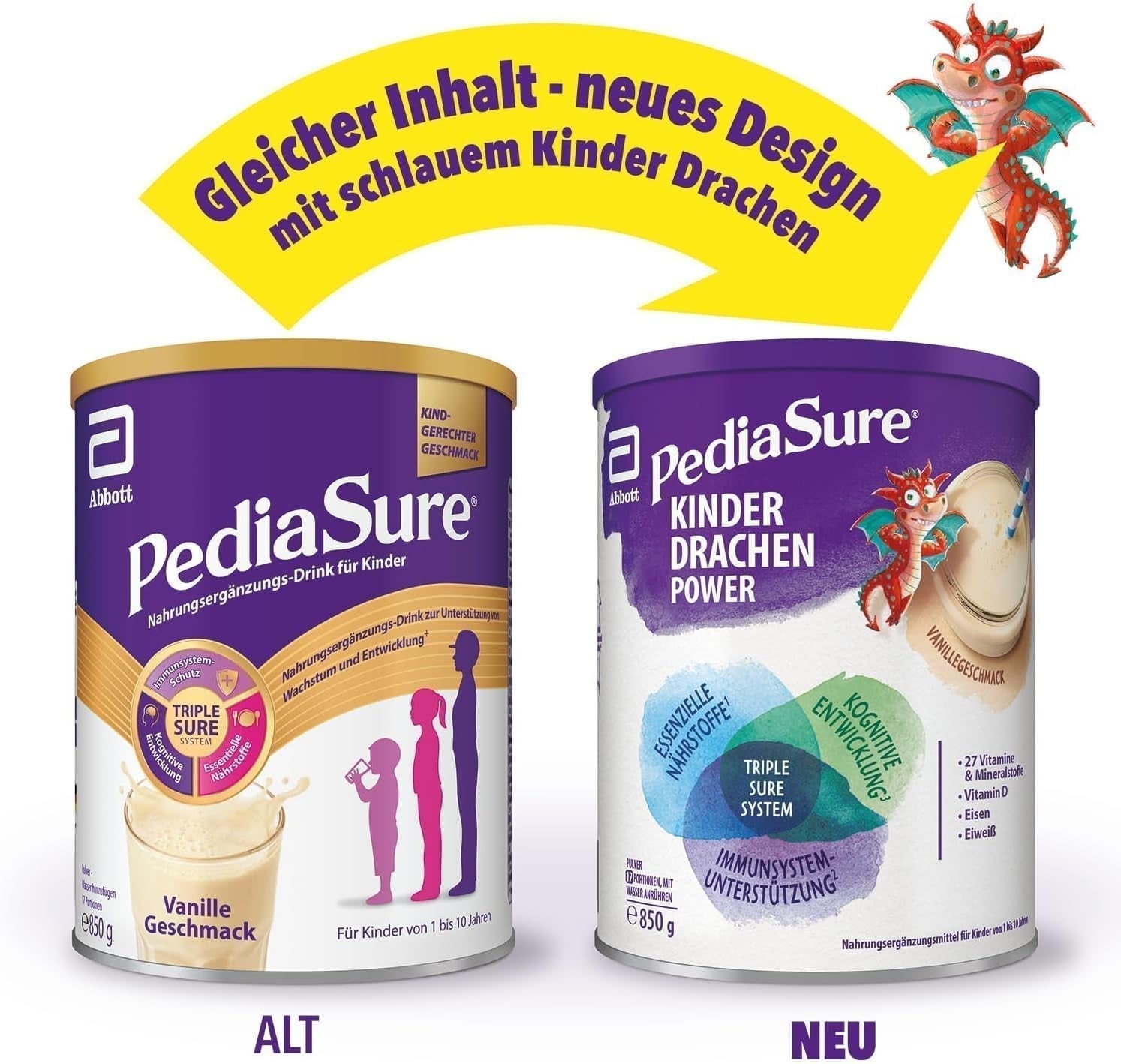 Pediasure Moc Smoka, Suplement diety dla dzieci od 1. roku życia, 27 witamin i minerałów Naty Shop