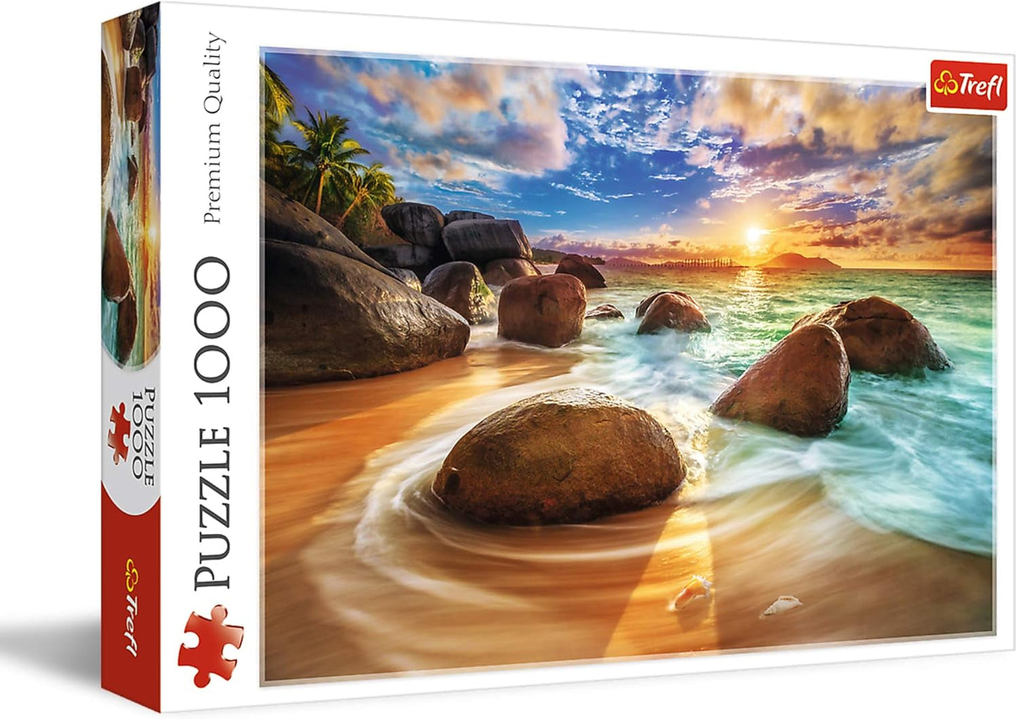 Trefl TR10461 Samudra Beach, Indie 1000 elementów najwyższej jakości Puzzle dla dorosłych i dzieci 12+, kolorowe puzzle Naty Shop Domyślny tytuł