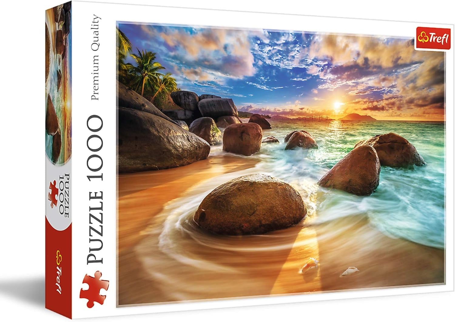 Trefl TR10461 Samudra Beach, Indie 1000 elementów najwyższej jakości Puzzle dla dorosłych i dzieci 12+, kolorowe puzzle Naty Shop Domyślny tytuł