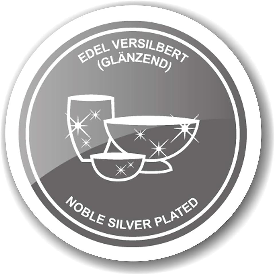 Słoik na dżem kaczy EDZARD (średnica 10 cm) wykonany ze srebra i szkła - Pudełko i łyżka - Miska, pojemnik na cukier, ser - Słoik na dżem z pokrywką, schowek z pokrywką, pudełko upominkowe z zamkiem