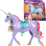 Wildstar Unicorn od Unicorn Academy - oryginalny jednorożec Sophia o wysokości 28 cm z serii Netflix z prawdziwą grzywą i ogonem, zdejmowaną uzdą, siodłem i szczotką, dla dzieci w wieku od 4 lat