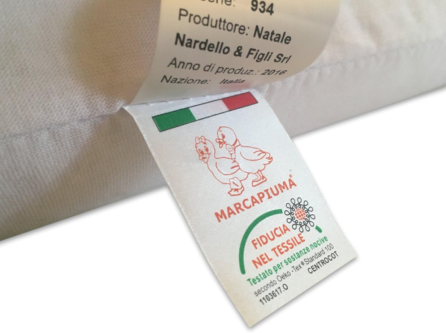 Poduszka z naturalnego lateksu Model Double Wave - Perforowana poduszka lateksowa Ultra oddychająca Naturalna i zdrowa regeneracja - Najwyższy komfort Ergonomiczny Antybakteryjny - 100% Made in Italy Standardowe poduszki Naty Shop