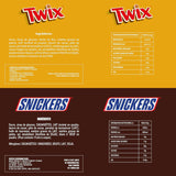 Mieszane Minis, Snickers, Bounty, Twix, Milky Way, opakowanie zbiorcze czekolady, jedno opakowanie (1 x 400 g) (zestaw 5 sztuk)