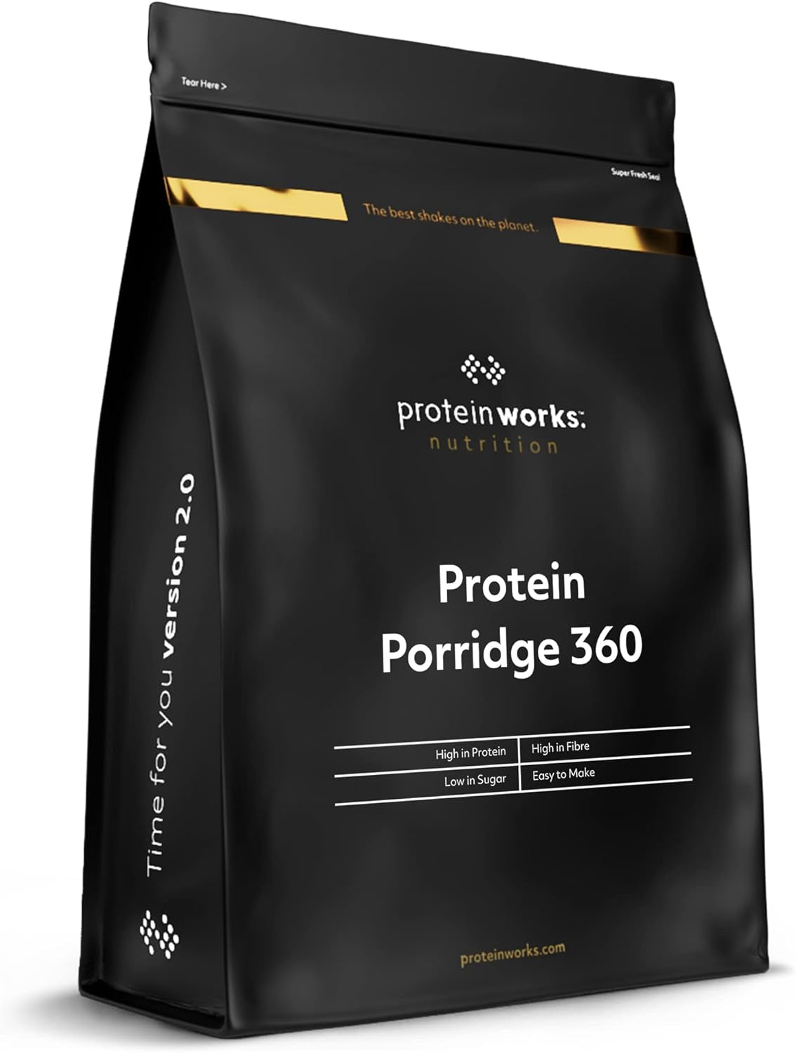 Protein Works - Owsianka białkowa 360 | Mit Dodatkowe witaminy i minerały | Proteinreiches Frühstück | Kalorienarme Haferflocken | 6 porcji | Czekolada mleczna 500G Płatki Naty Shop