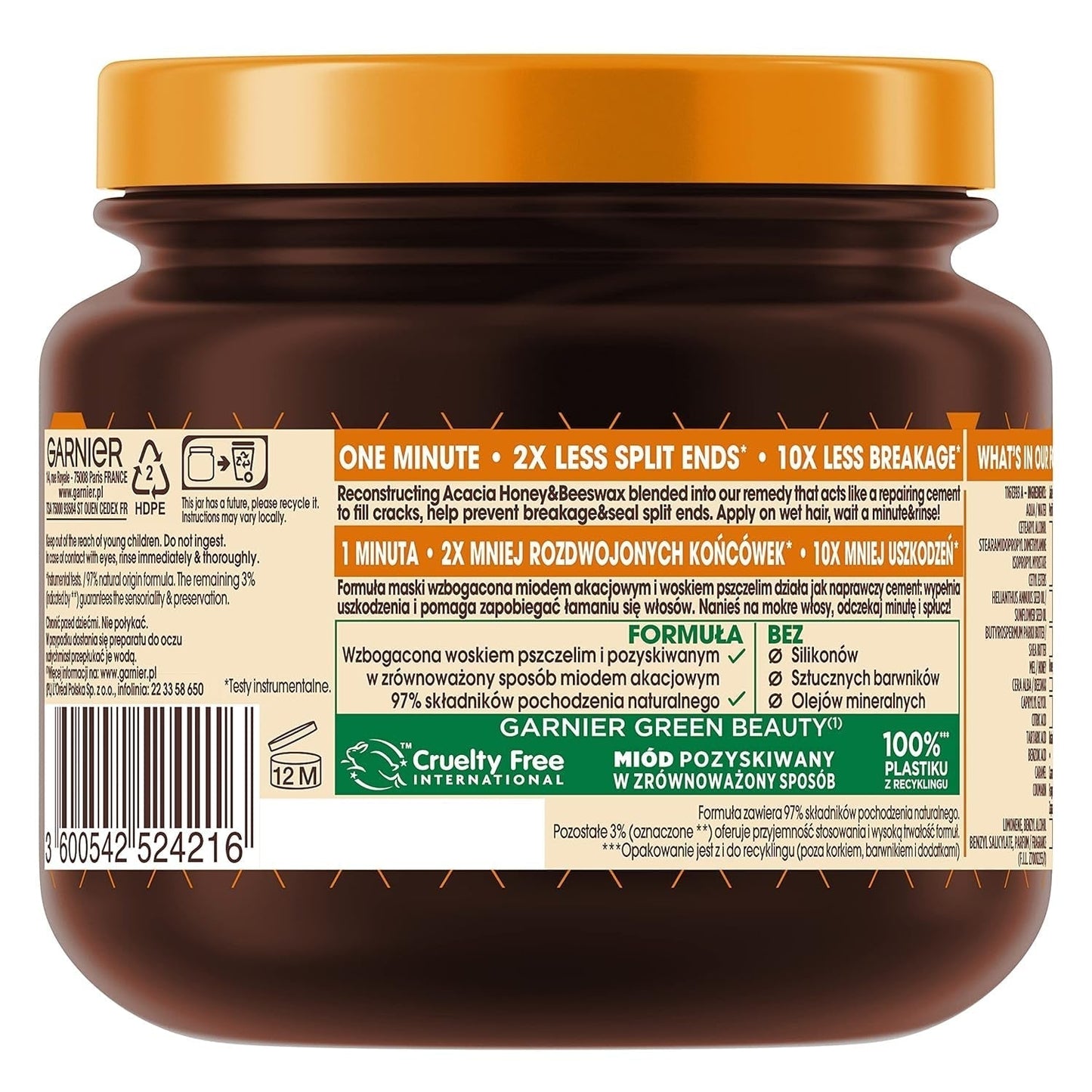 Maska do włosów Garnier Botanic Therapy Honey Treasures 340ml Maska do włosów Naty Shop