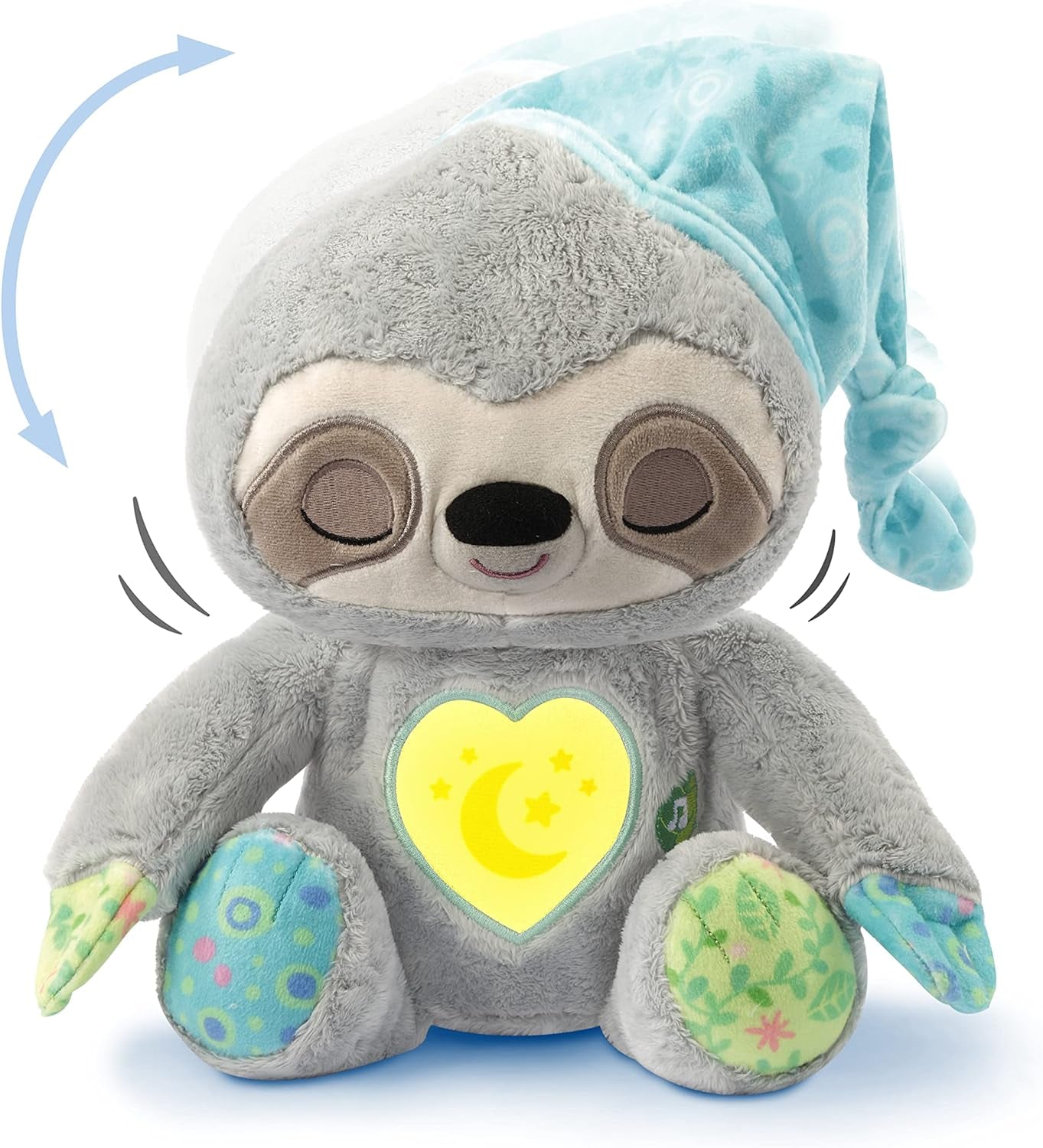 VTech Baby Schnarchi, śpiący leniwiec - Urocza pluszowa zabawka, która pomoże Ci zasnąć - Z naturalnymi i codziennymi dźwiękami, muzyką i nocnym światłem - Dla dzieci od urodzenia Bebe Toys Naty Shop