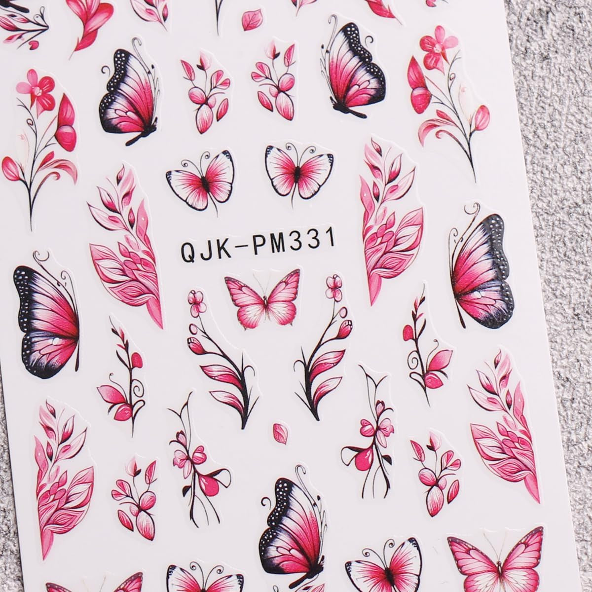 JMEOWIO Nagelsticker Blume 10 Blatt Nail Art Naklejka Selbstklebend Nagelaufkleber Frühling Letnia dekoracja kwiatowa Nageldesign Zubehör