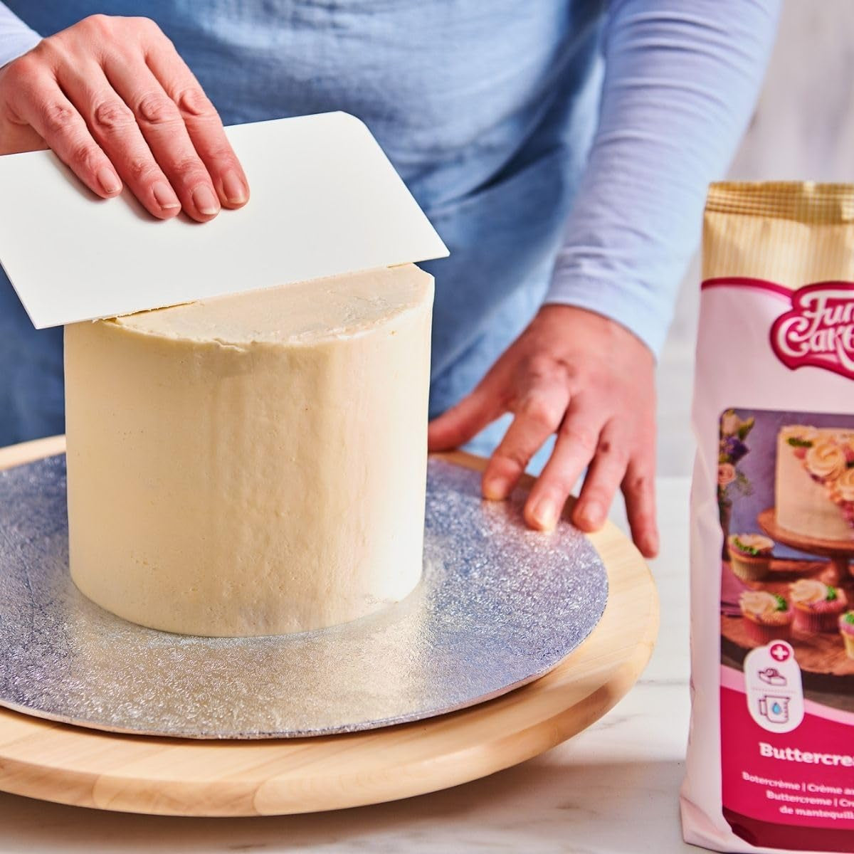 Funcakes Mix Für Buttercreme: Einfach Zu Berübenen, Cremig, Perfekt Zum Dekorieren, Abdecken Und Füllen Von Kuchen, Belag Auf Cupcakes, Halal., 1 Kg Mieszanka do pieczenia i gotowania Naty Shop