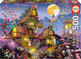 Educa - Puzzle 500 elementów dla dorosłych | domek z bajki, puzzle 500 elementów dla dorosłych i dzieci od 11 lat, fantasy, bajki, wróżki (19554) Puzzle Naty Shop Domyślny tytuł