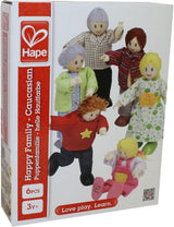 Hape E3401 Domek Four Seasons, umeblowany i E3500 - Rodzina lalek, jasna skóra