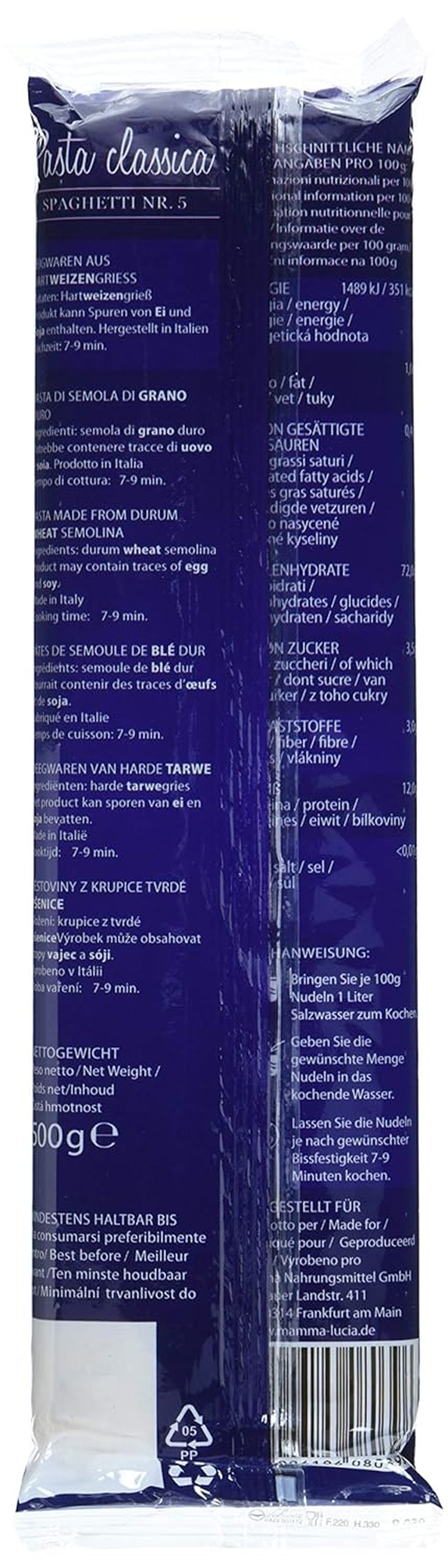 Makaron Spaghetti nr 5, opakowanie 20 szt. (20 x 500g)