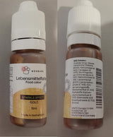 Barwnik spożywczy Wenburg, brokat, 11 ml, skoncentrowany, wyprodukowany w UE, w płynie. Do barwienia ciast, napojów, aromatów, śluzu - Złoty brokatowy barwnik spożywczy - Złoty barwnik do ciast - Złoty brokat