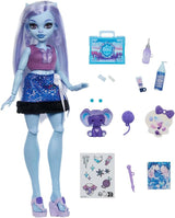 Monster High Self-Scare Secrets Abbey Bominable Lalka i zestaw akcesoriów z 13 realistycznymi niespodziankami, takimi jak henna, rysunki i szydełko JHK44