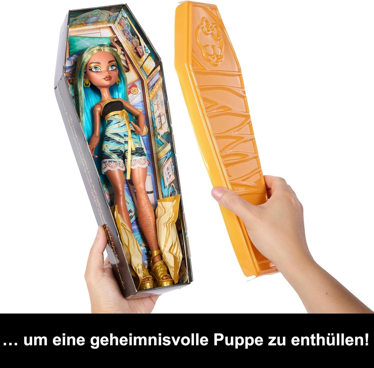 Lalki i akcesoria Monster High Buried Secrets, przytulny motyw Creepover z tajemniczą lalką i 5 niespodziankami po rozpakowaniu (liczby mogą się różnić), HYV64