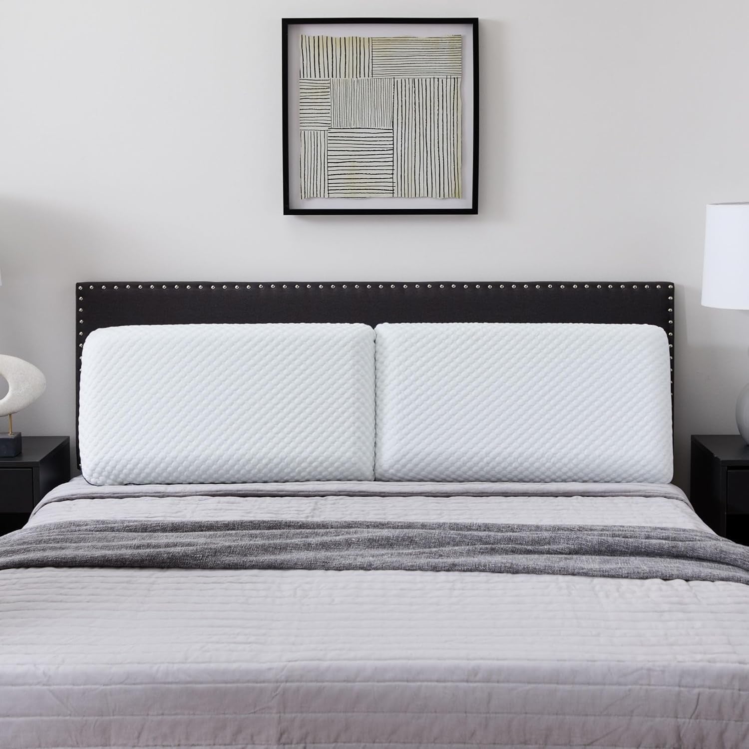 Poduszka LUCID z pianki memory z żelem 40x60 cm - oddychająca - efekt chłodzący - poszewka nadająca się do prania - poduszka z certyfikatem Oeko-Tex, biała