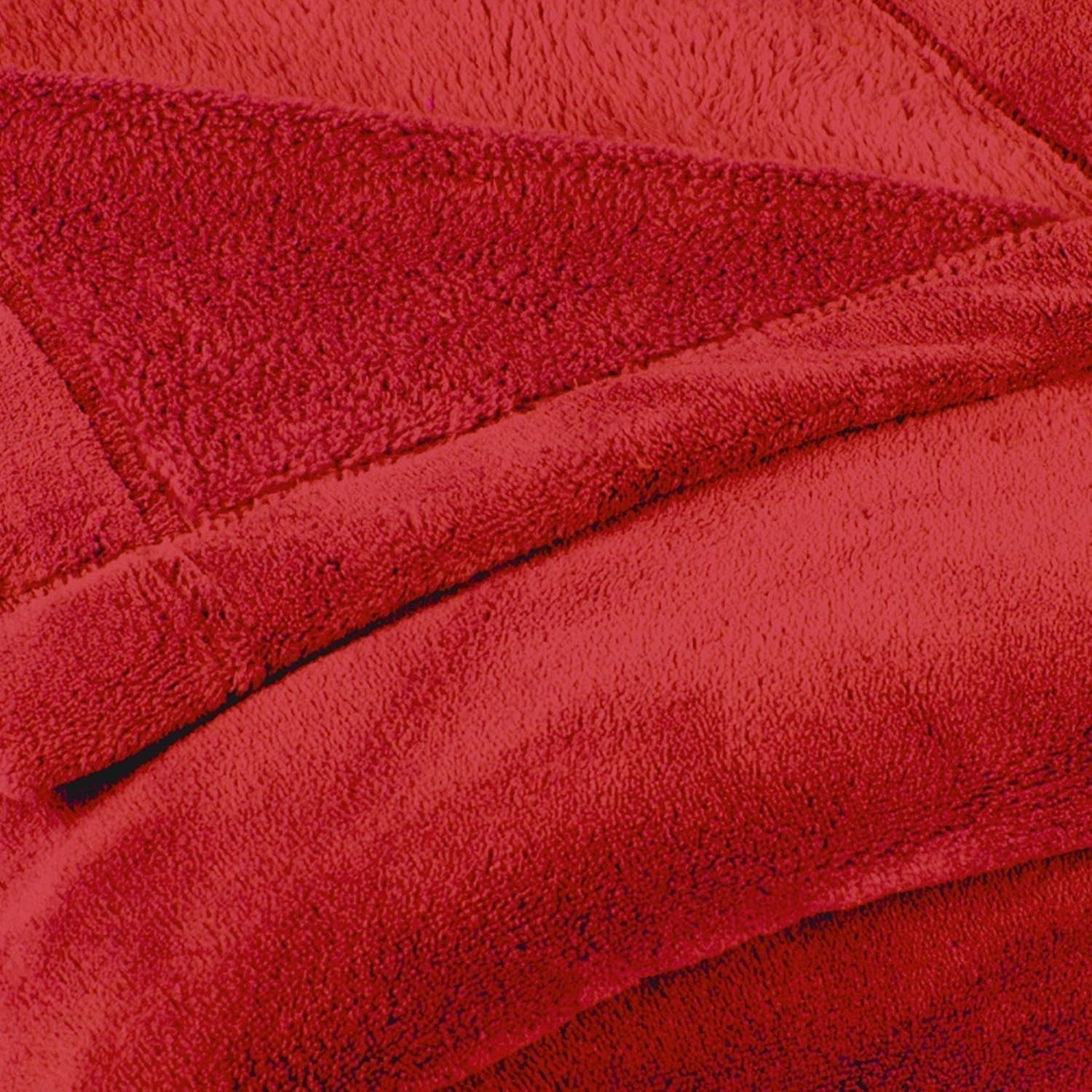 Puszysty koc Celinatex XXL 220 X 240 cm czerwony koc na sofę ciepły koc miękki polar z mikrofibry Oeko-Tex Montreal Łóżka i narzuty Besuche den CelinaTex-Store