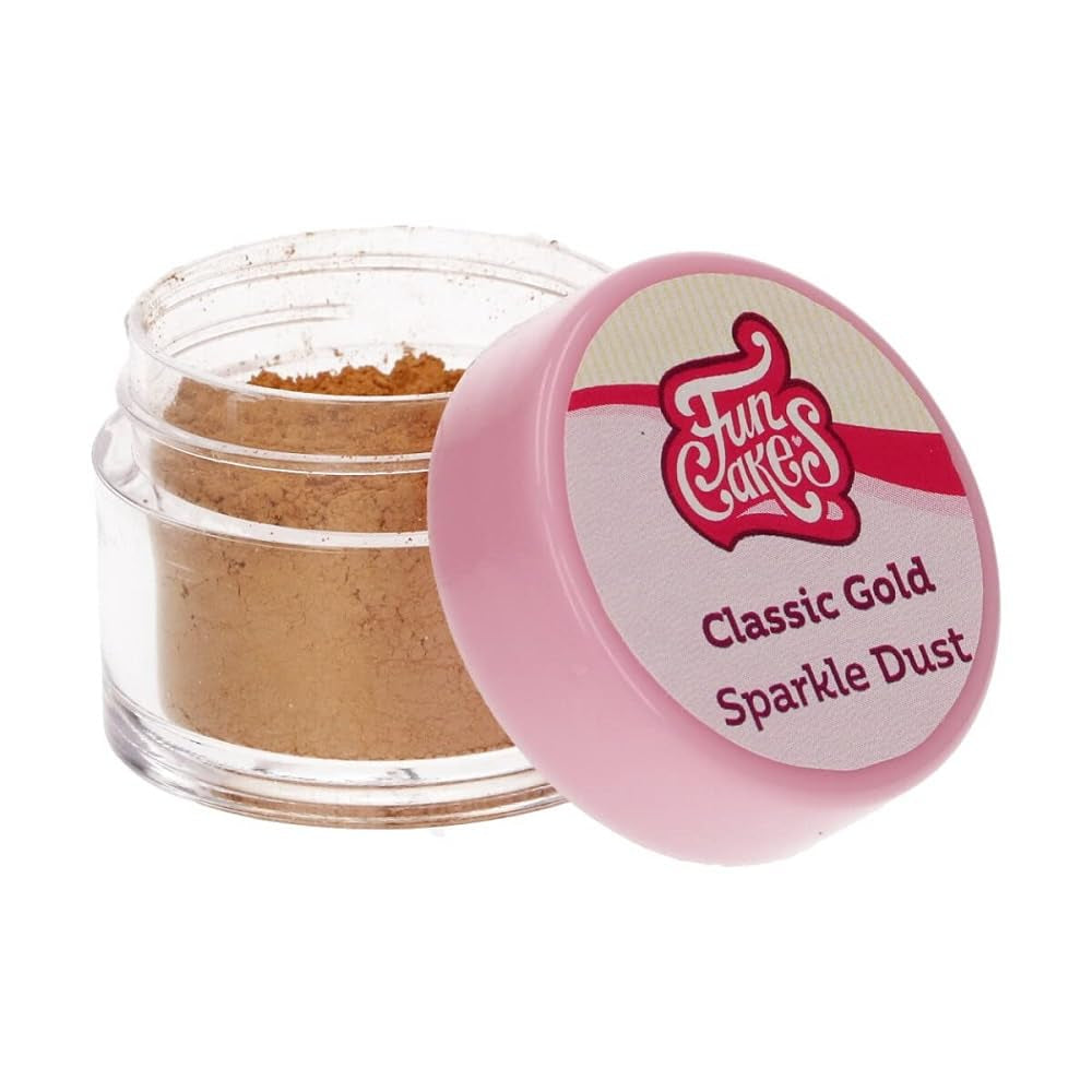 Funcakes Sparkle Dust Classic Gold: Brokatowy pył spożywczy do dekorowania ciast, z certyfikatem Halal