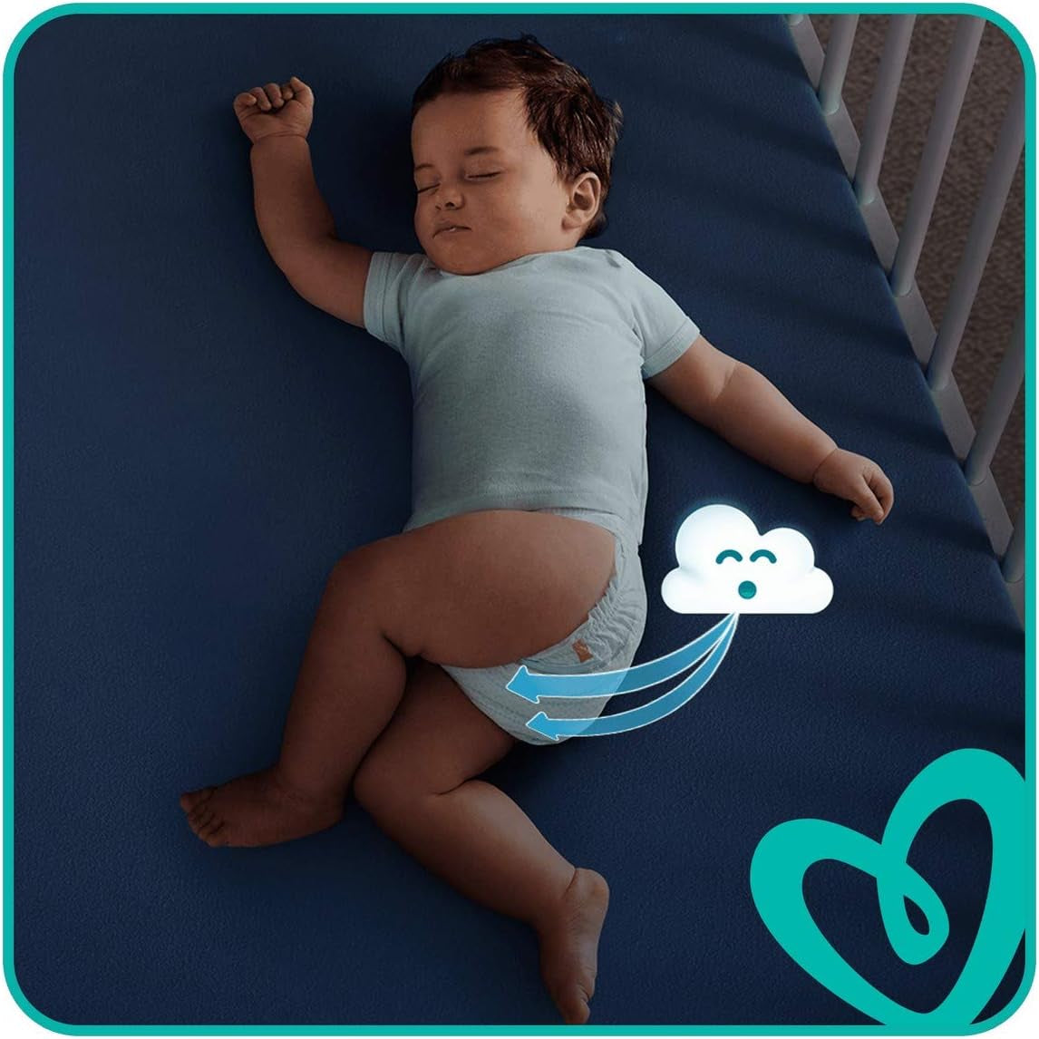 Pieluszki Pampers 81657566 Spodnie Baby-Dry, białe