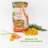 Freche Freunde Organiczny makaron warzywny „Marchew” 25% zawartości warzyw Wegański 6 opakowań (6 x 300 g)