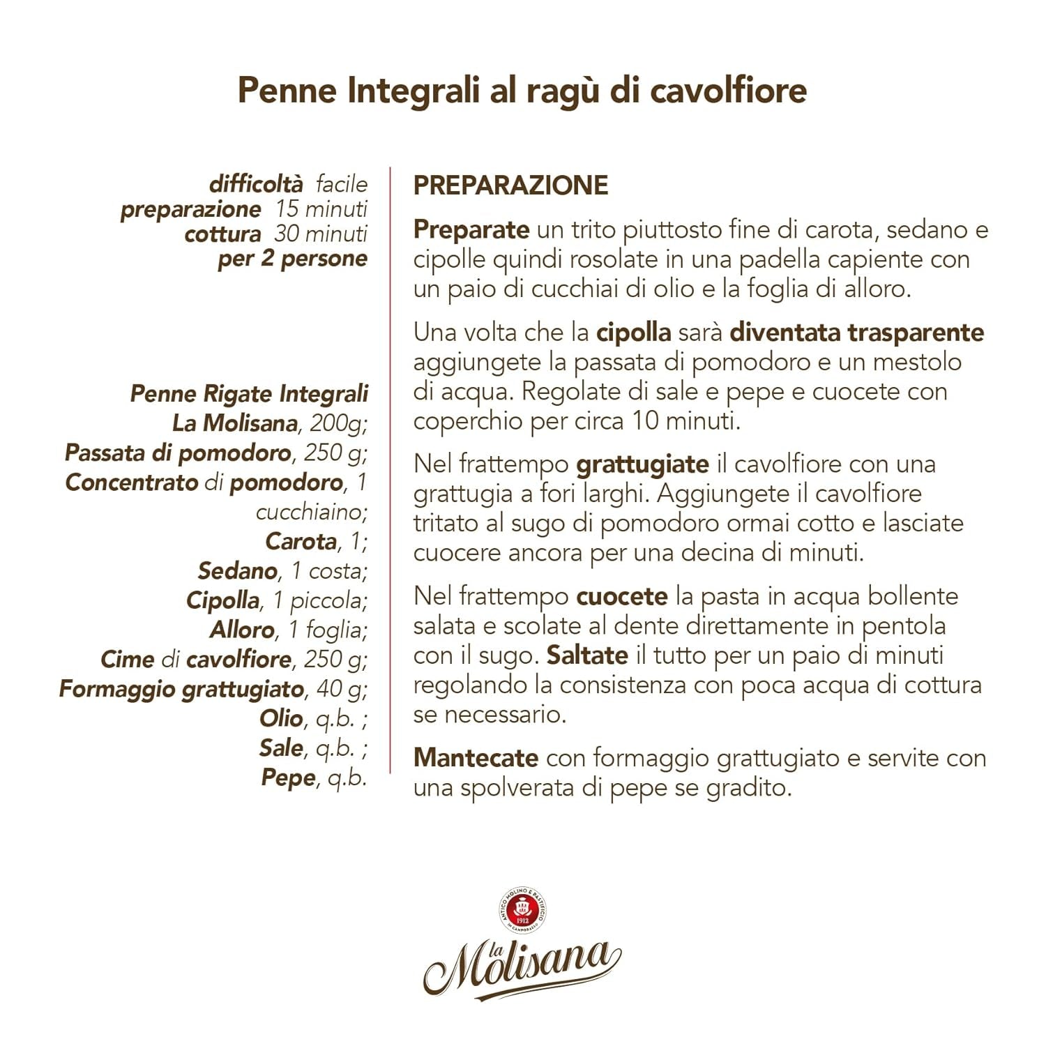 N°20 Penne Régate Integrale Pate 500 g - partia 6 sztuk