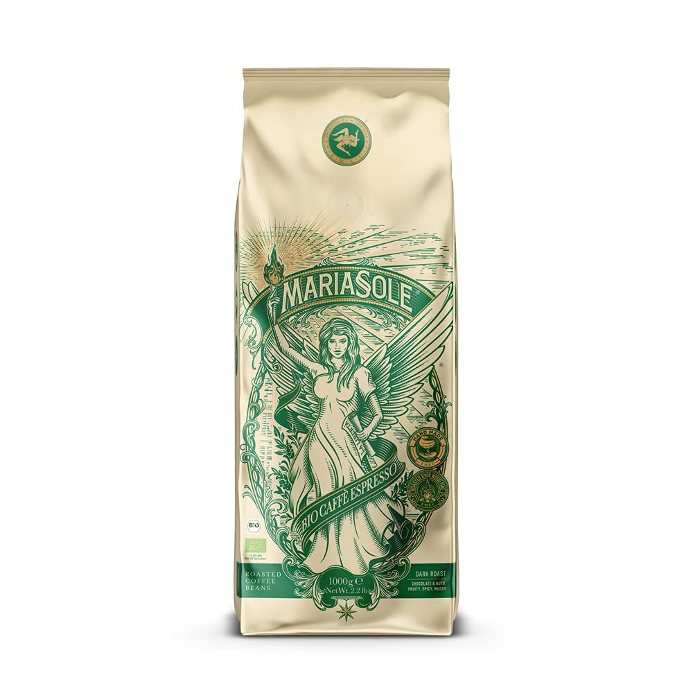 Organiczna kawa espresso, saszetki 250 g - tradycyjna wypalana na opalaniu drewnem, rzemieślnicza - najwyższej jakości organiczne ziarna kawy do automatycznych ekspresów do kawy i kolby