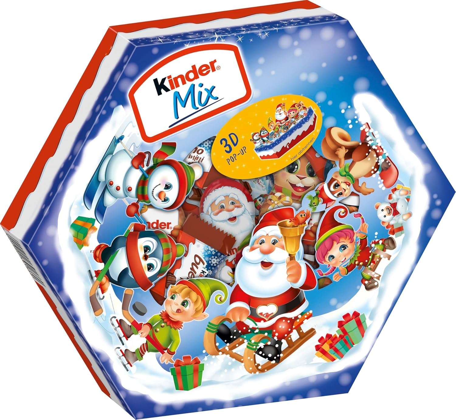 Kinder Mix Świąteczny talerz - pyszne czekoladowe specjały z asortymentu Kinder - 143g