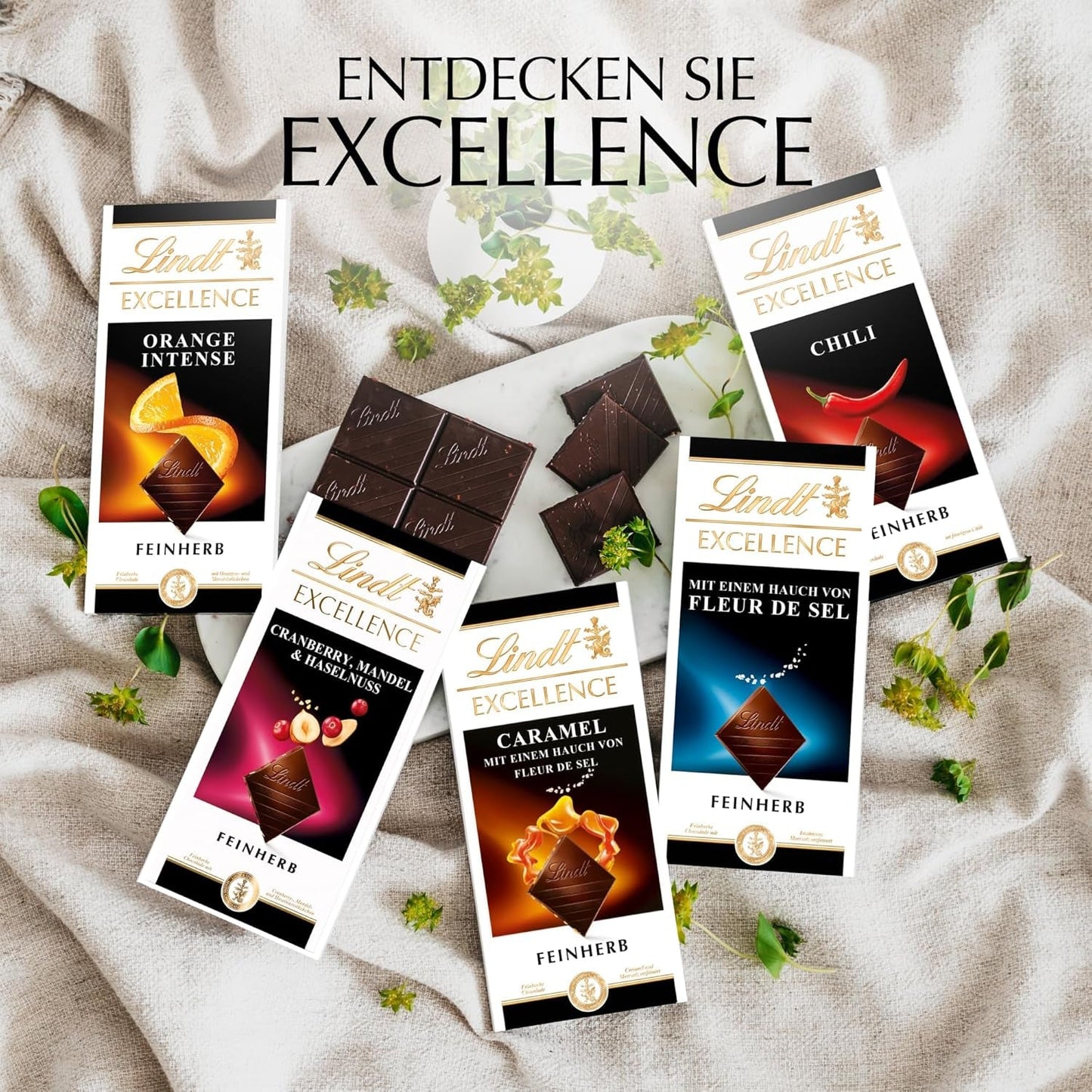 Lindt EXCELLENCE Karmel i sól morska - Ciemna czekolada | Batonik 100g | Z Karmelem i Solą Morską (Fleur de Sel) | Intensywny smak kakaowy | Czekolada ciemna