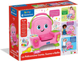 Clementoni 17755 Fotel do śpiewania z różowym dźwiękiem i tańcem - interaktywny i wielofunkcyjny fotel dla dzieci w języku włoskim, zabawka 1 rok - Made in Italy, wielokolorowe zabawki Bebe Naty Shop