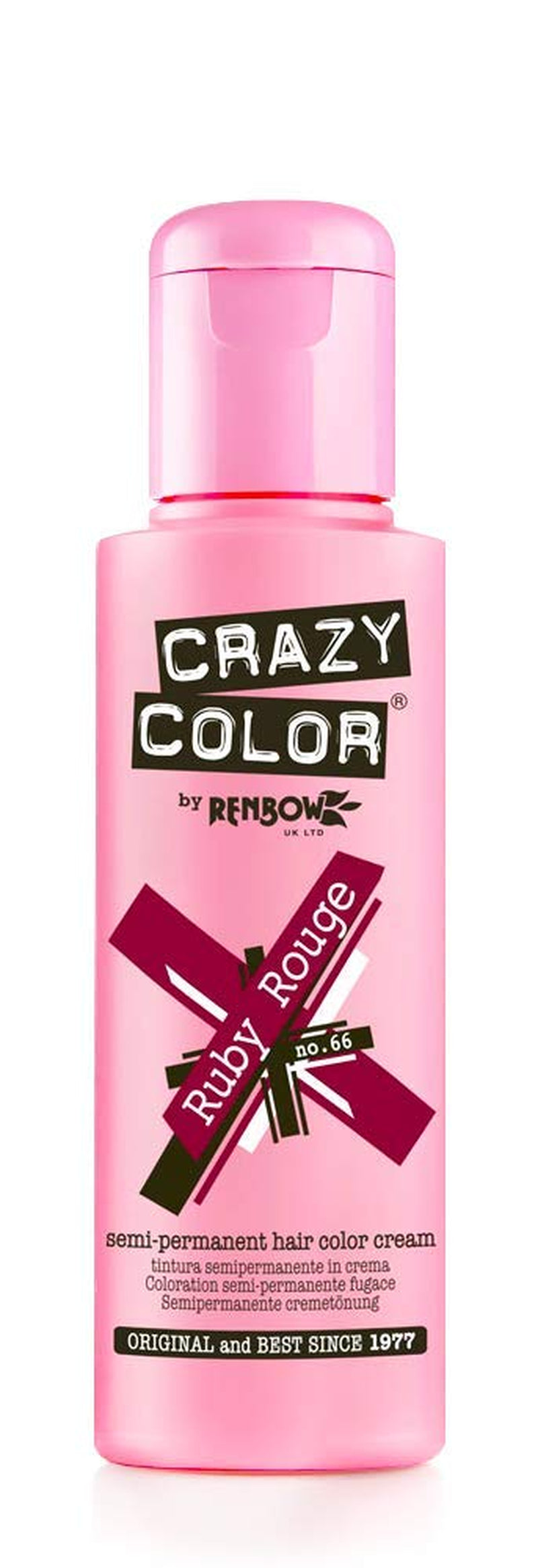 GO TOXIC Półtrwały krem koloryzujący UV do włosów, 100 ml (1 opakowanie) Naty Shop Farba do włosów Rubinowa czerwień 100 ml (1 opakowanie)