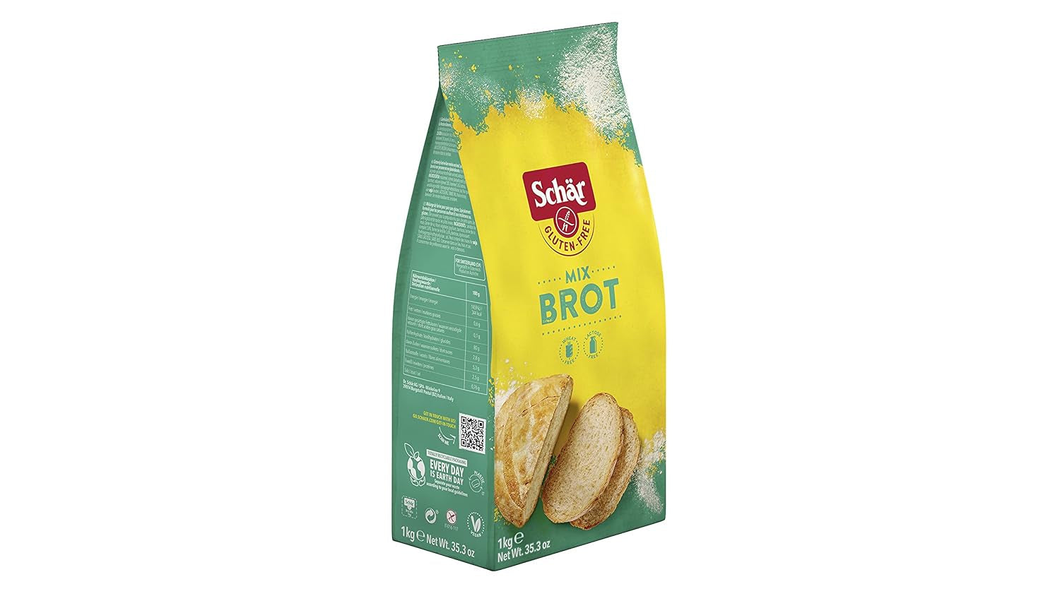 Mix B - Brot Mix Backmischung Glutenfrei 1Kg, opakowanie 10Er Naty Shop