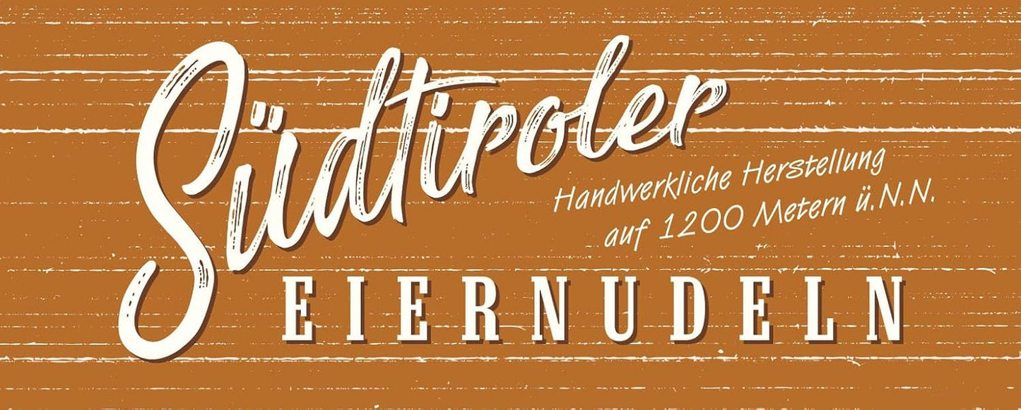 Makaron wstążkowy BioGourmet z Schüttelbrot z Południowego Tyrolu (ChOG) | Solony i aromatyzowany makaron jajeczny z prawdziwą drobinką z Południowego Tyrolu | 1 x 250 g Bio