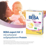 BEBA Expert HA 2 Mleko następne po 6 miesiącu, żywność dla dzieci z hydrolizatem białka, tylko laktoza, bez oleju palmowego, opakowanie 6 szt. (6 x 550 g) Naty Shop
