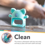 Nuby – Silikonowe rękawice dentystyczne, bez BPA, Blue Koala, od 3 miesięcy