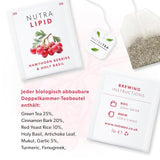 Nutra Tea NUTRALIPID, Herbata równoważąca poziom cukru we krwi Pomaga utrzymać poziom cukru we krwi, Herbata odchudzająca Poprawia metabolizm i może hamować apetyt, 20 torebek herbaty wielokrotnego użytku