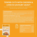 Wellness CORE Tender Cuts 6 x 85g, Chicken Selection Mix - Mokra karma dla kotów, delikatne kawałki w sosie, bez zbóż, naturalna, hipoalergiczna, bogata w białko, o wysokiej zawartości mięsa