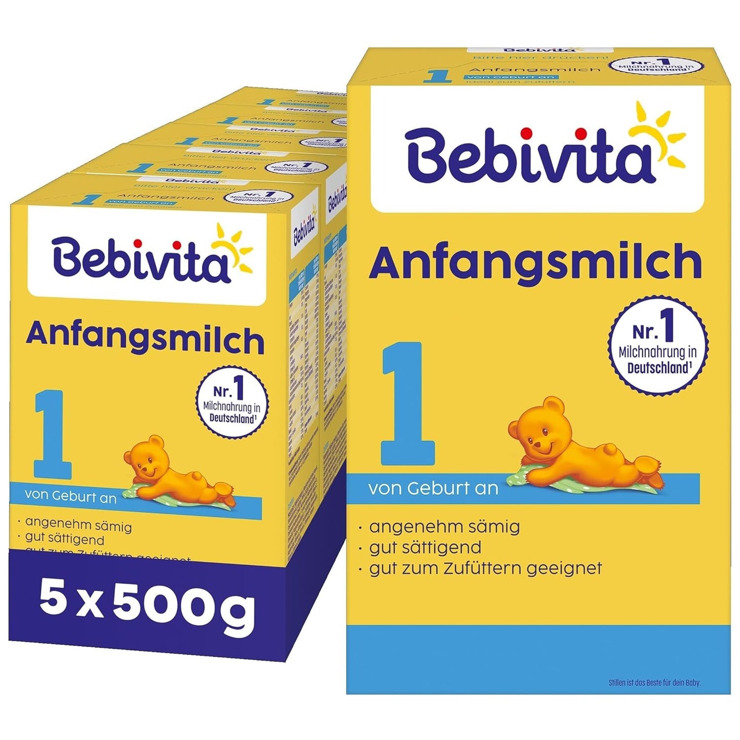 1 mleko modyfikowane w proszku dla niemowląt od urodzenia (5 x 500 g)