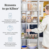 Kilner słoik śniadaniowy z łyżeczką / 350 ml, Ø 9,5 cm / 5 sztuk | Kubek do musli na wynos / nietoksyczny / szklany pojemnik z pokrywką na musli, owsiankę i jogurt / pojemnik na płatki owsiane Naty Shop Pudełka do przechowywania żywności